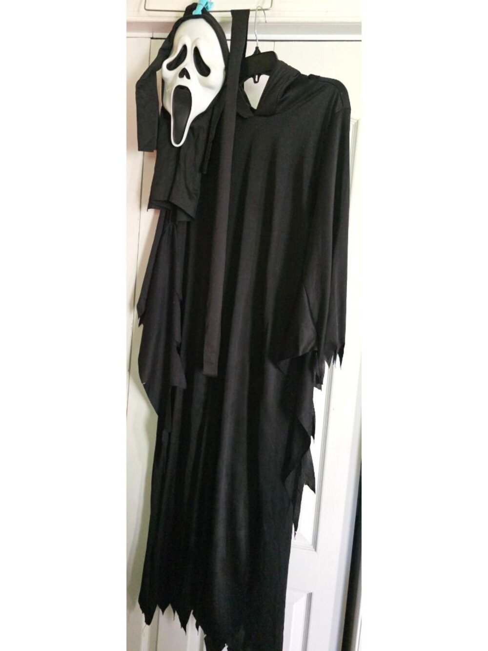 Ghost Face Costume Kids Mask Robe Scream Halloween Horror Killer Scary Movie